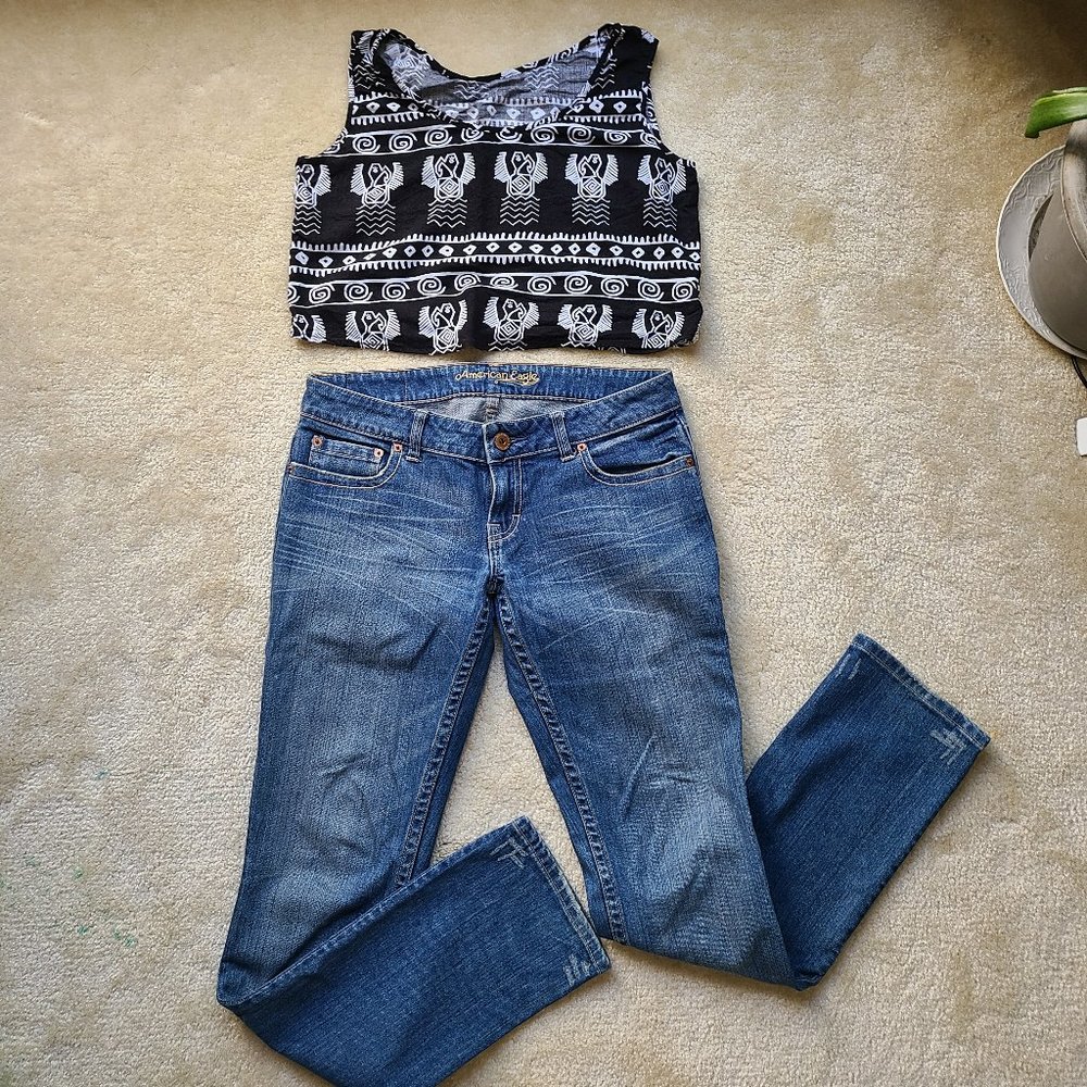 EUC Boxy Crop Top One Size